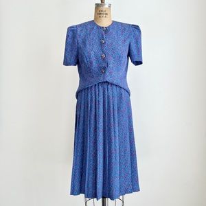 Vintage Leslie Fay 2 Piece Secretary Dress Set 6P